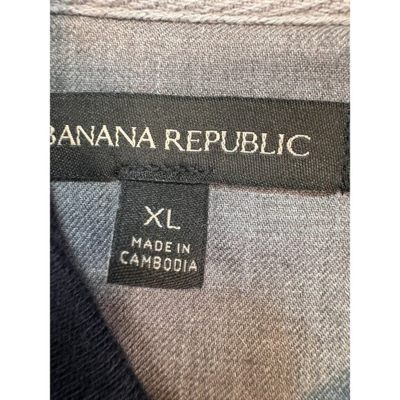 Banana Republic Mens Button-Up Jacket XL Navy Blue Wool Blend - Picture 2 of 11